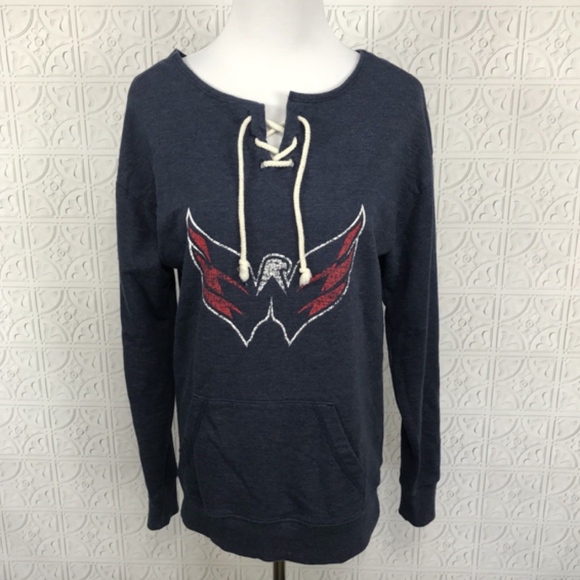 washington capitals lace up hoodie